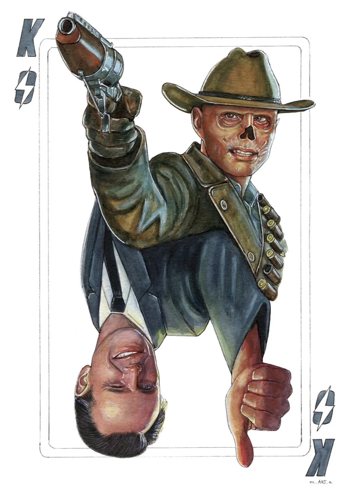 Cooper Howard/Ghoul Fallout king playing card