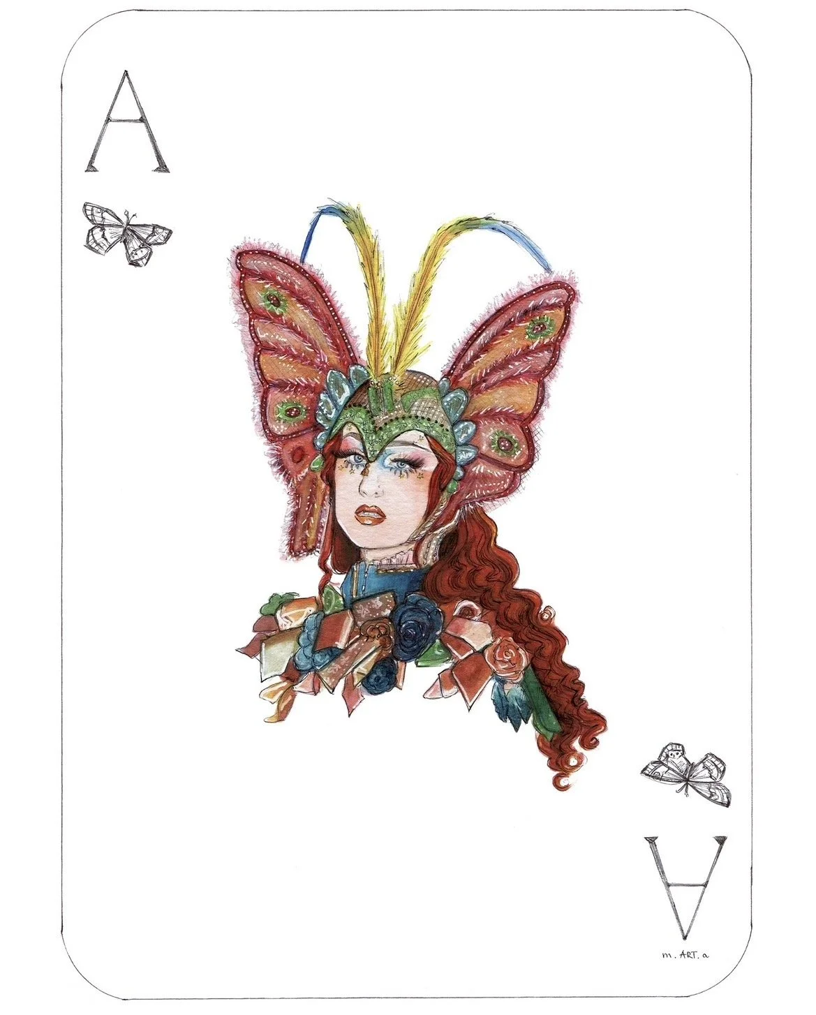 Moth Ace playing card