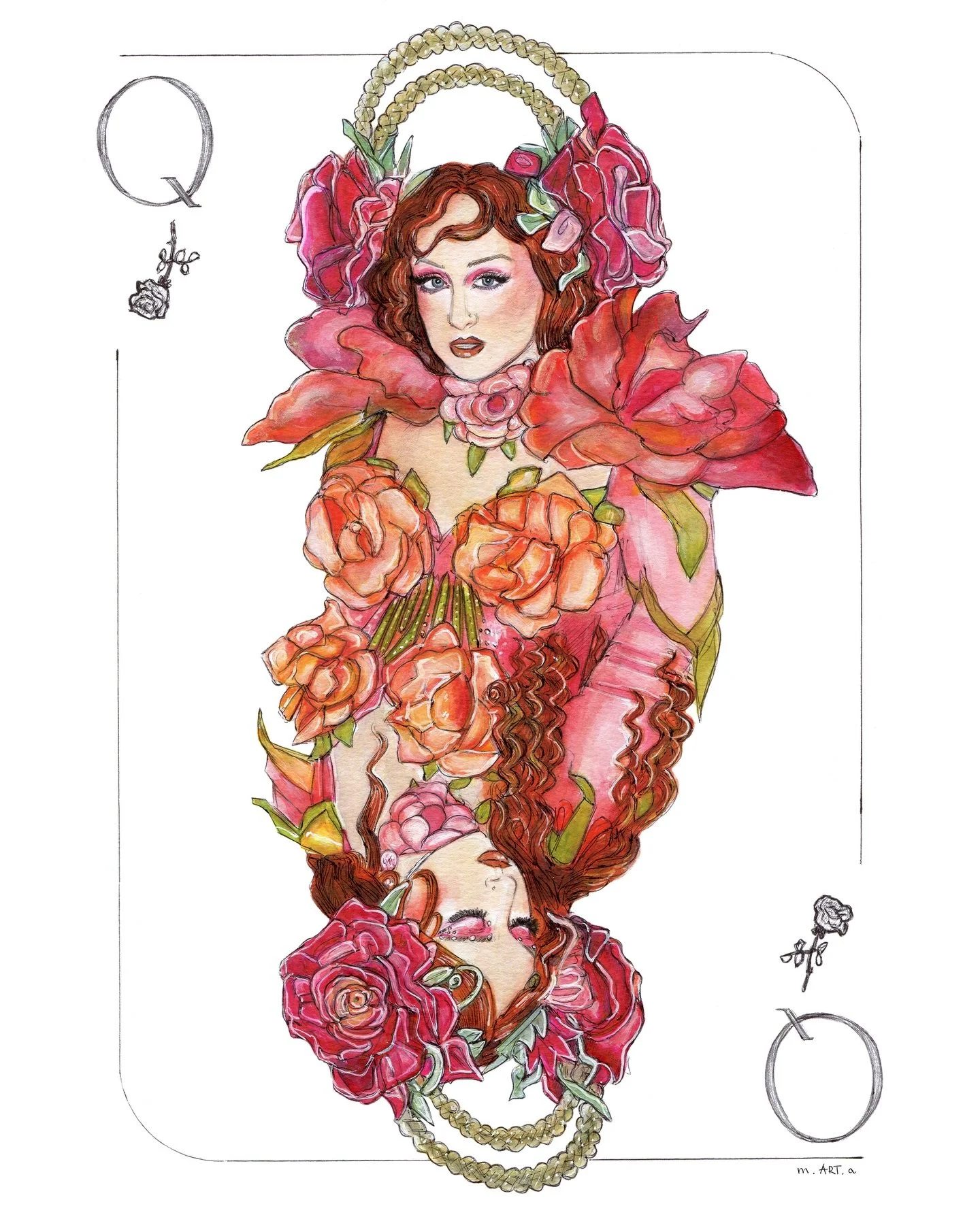 First drawing of the year! Chappell Rose costume is completely underrated and honestly it was so much fun to draw even though I destroyed two white posca pens in the process&hellip; 🌸 🌸 🌸 next up: Vampire Roan! #chappellroan #chappellroanfanart #c