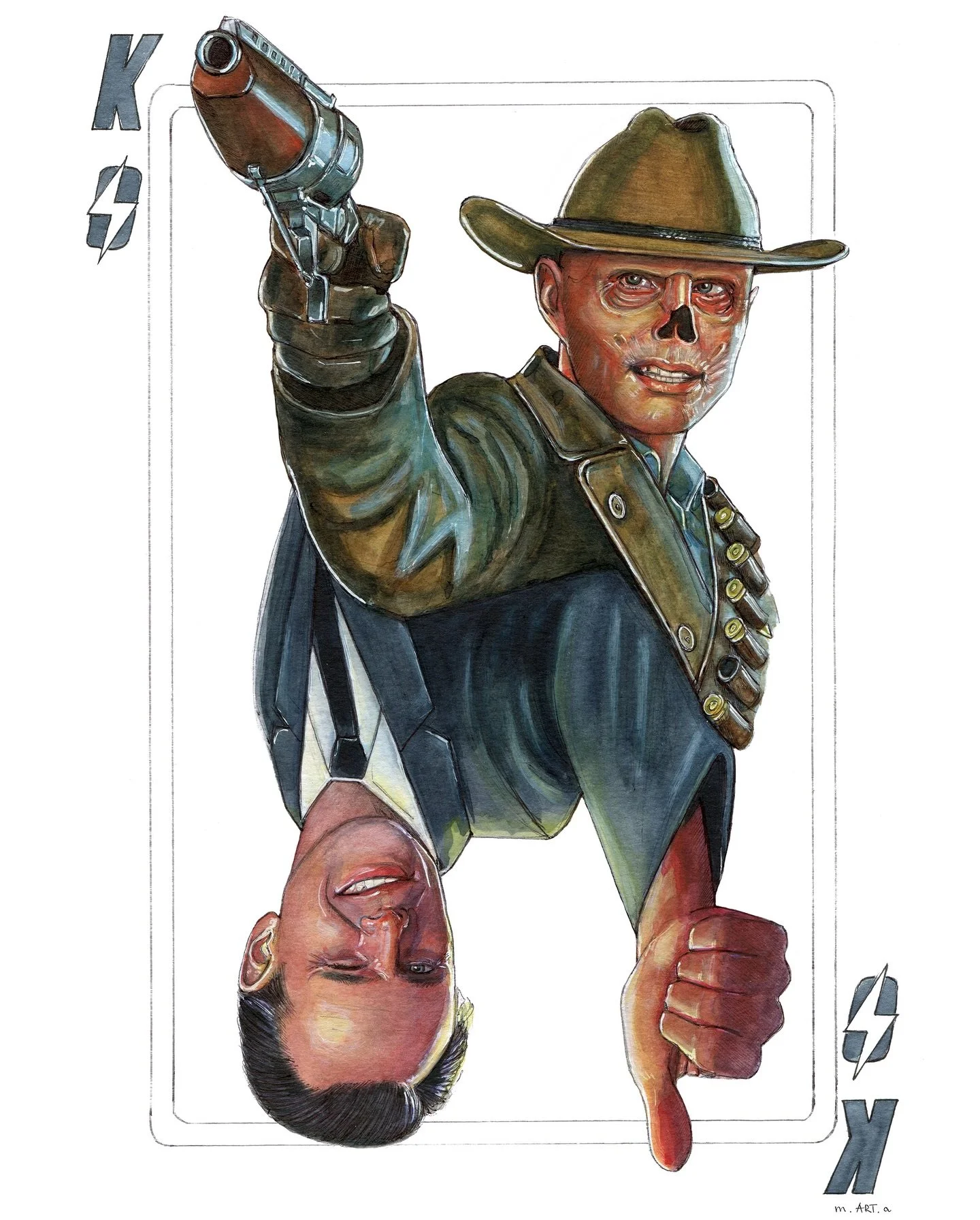 The Ghoul is an icon, a legend, the moment. Possibly the best character on tv right now and probably my best work to date. ☠️👍
Waiting a whole week for another episode is torture! 
#cooperhoward #fallout #falloutfanart #falloutart #waltongoggins