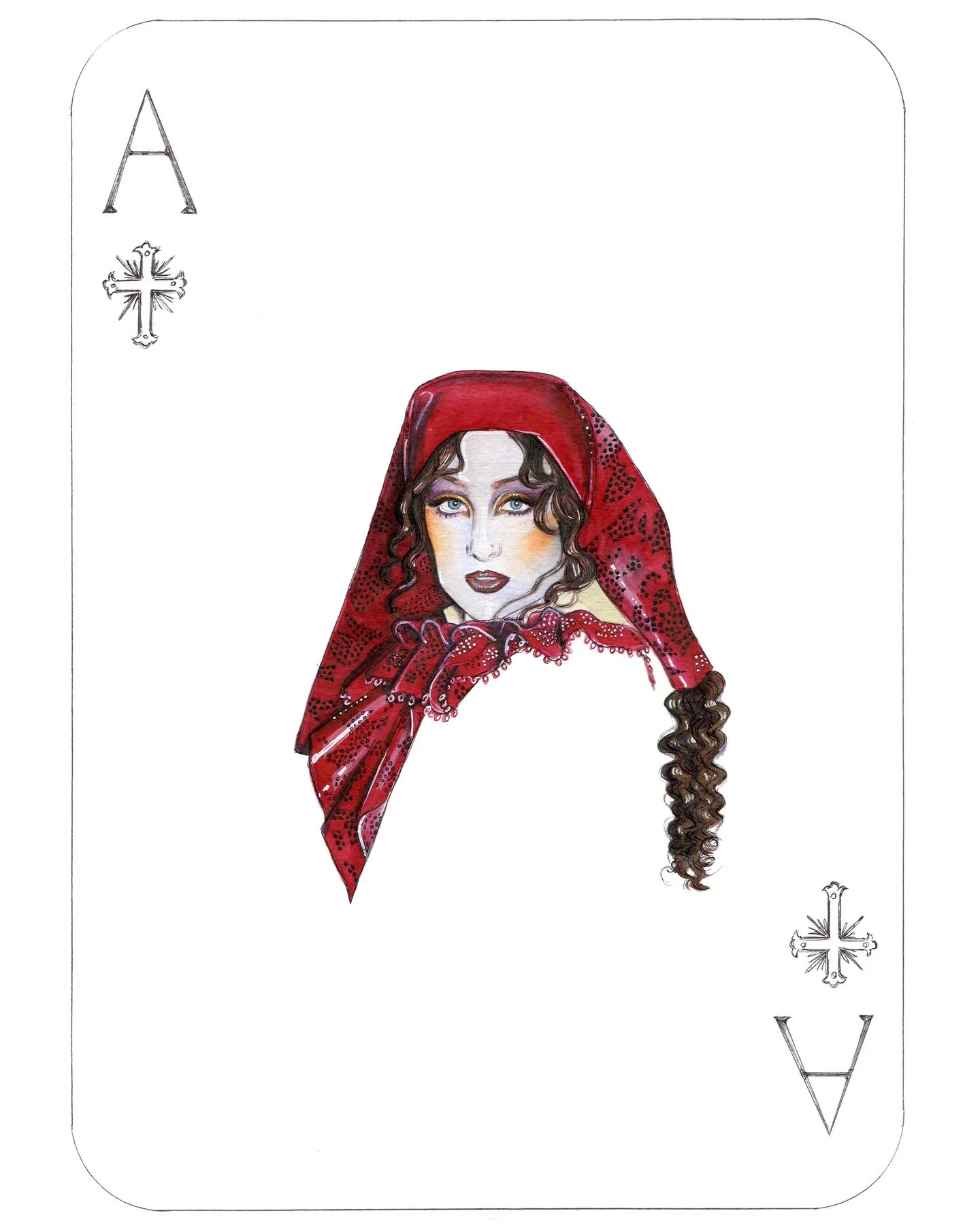 Swipe for a surprise! Not one but two ace cards&hellip; Now there&rsquo;s only one King, three Jacks, and one Ace card left for me to draw in order to complete the face cards part of the deck&hellip; Send me some ideas! #chappellroan #chappellroanart