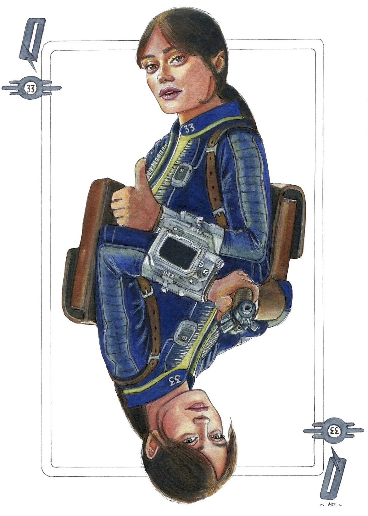 Lucy queen playing card