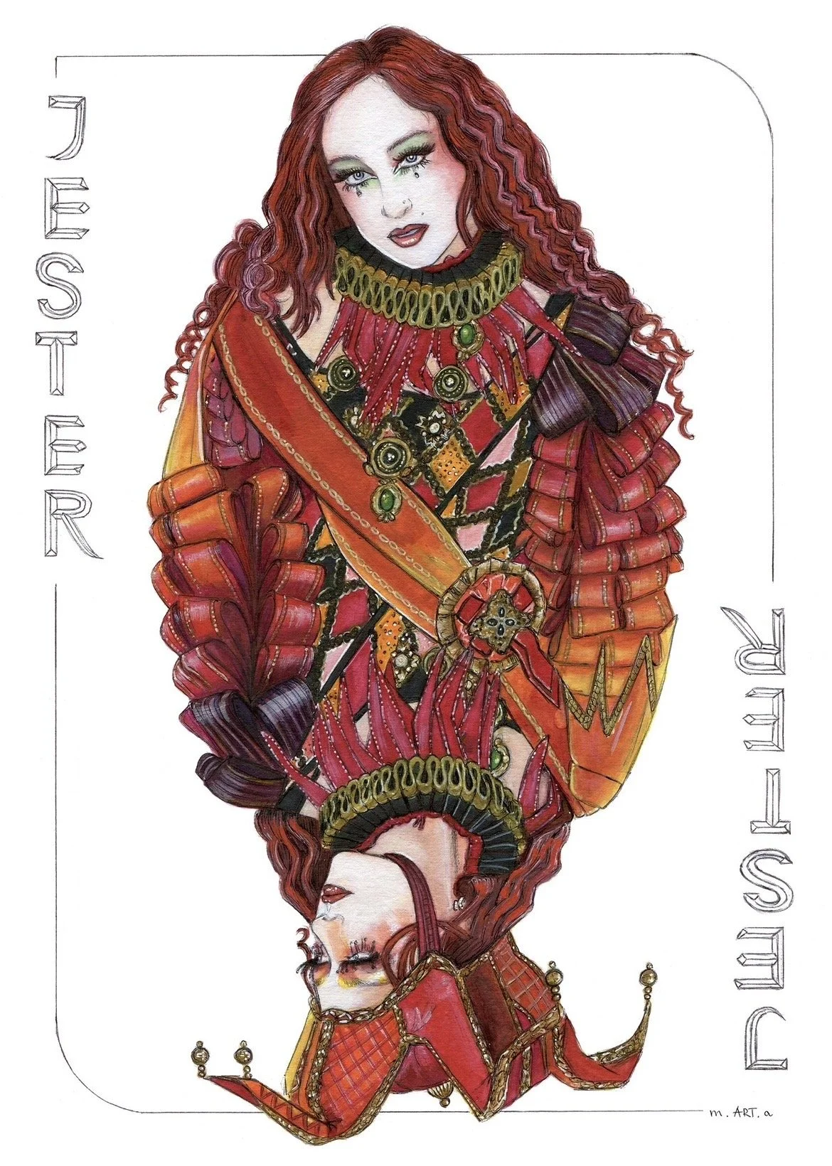 Jester playing card