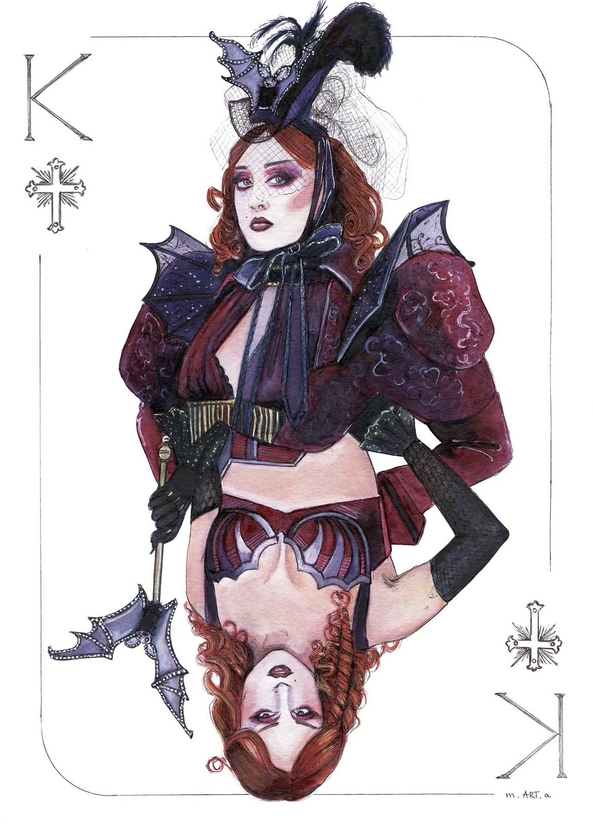 Chappell Roan Vampire Bat King playing card