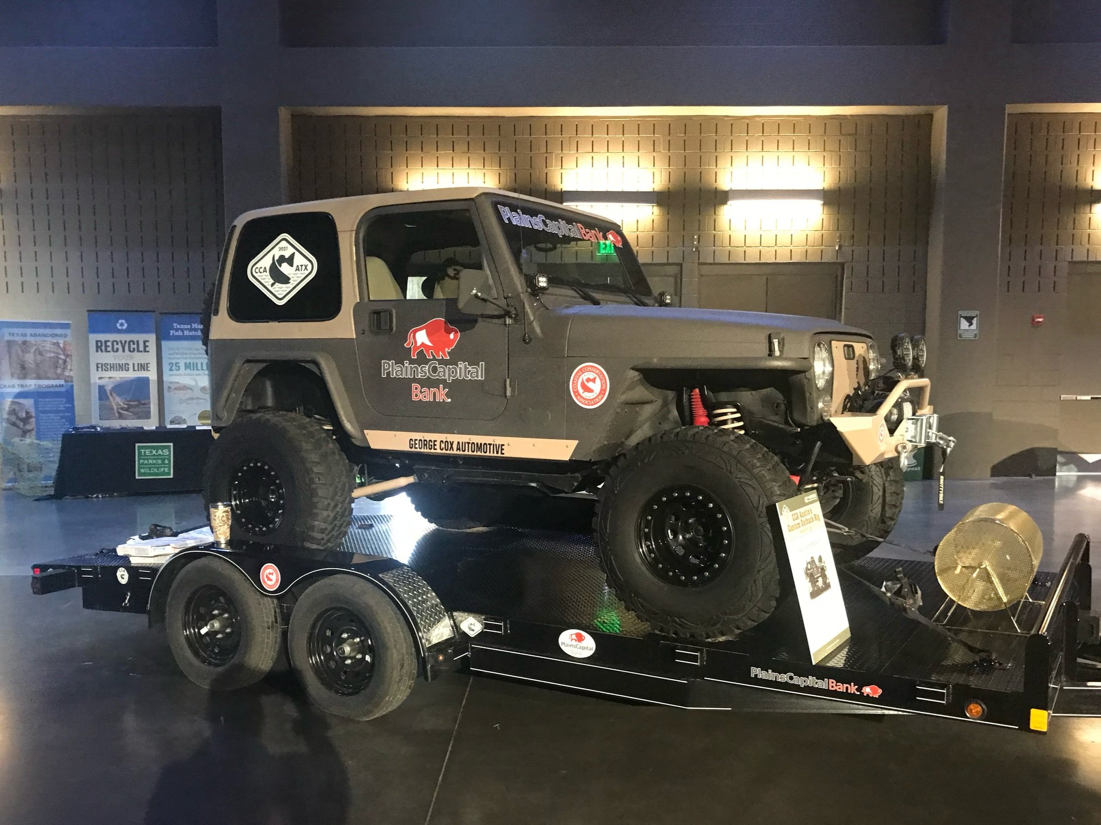 The fundraiser usually will include a 4x4 or Safari Rig, branded with that year's banquet logo.