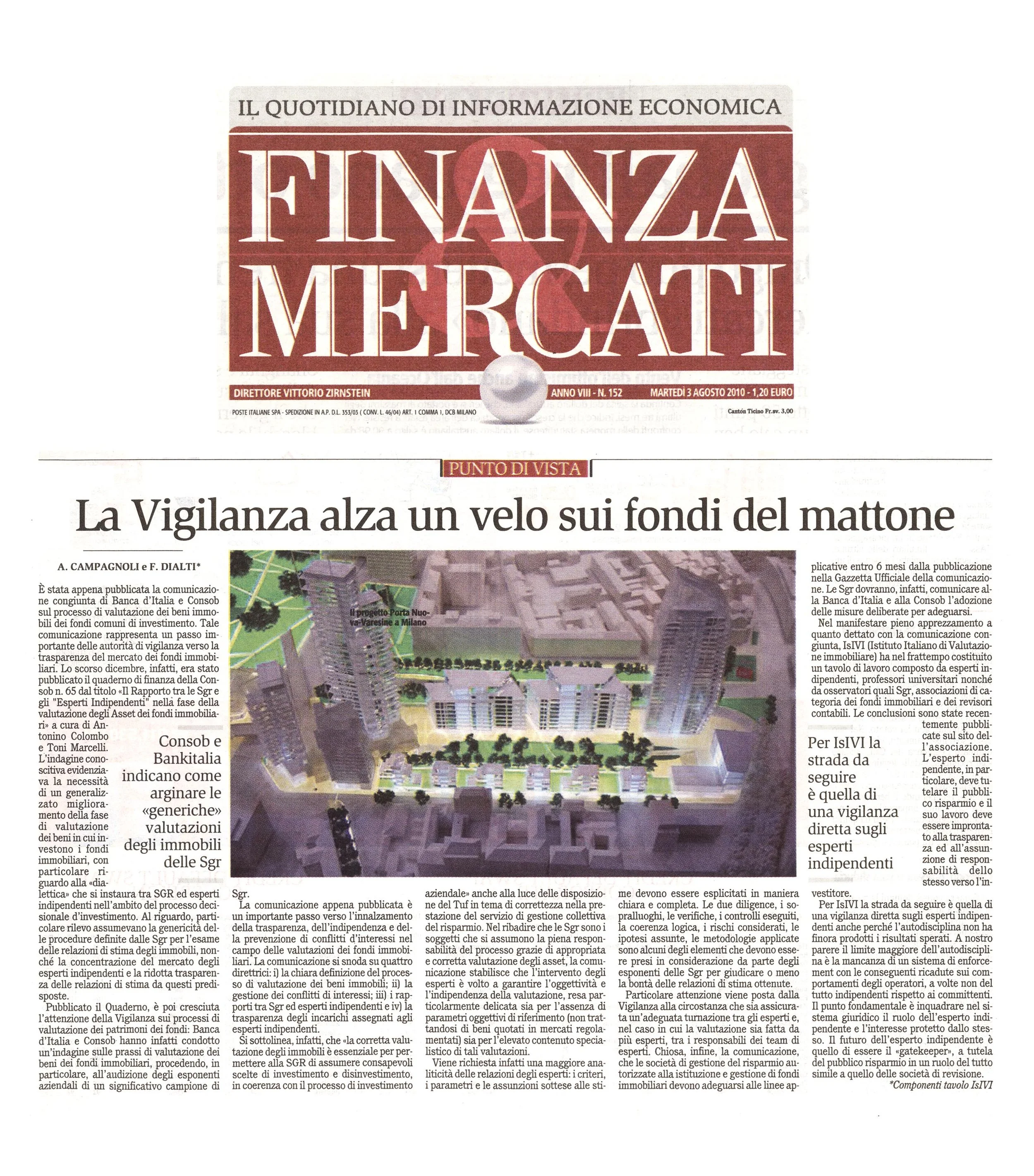 Comunicazione Banca d'Italia e Consob del 29.7.2010