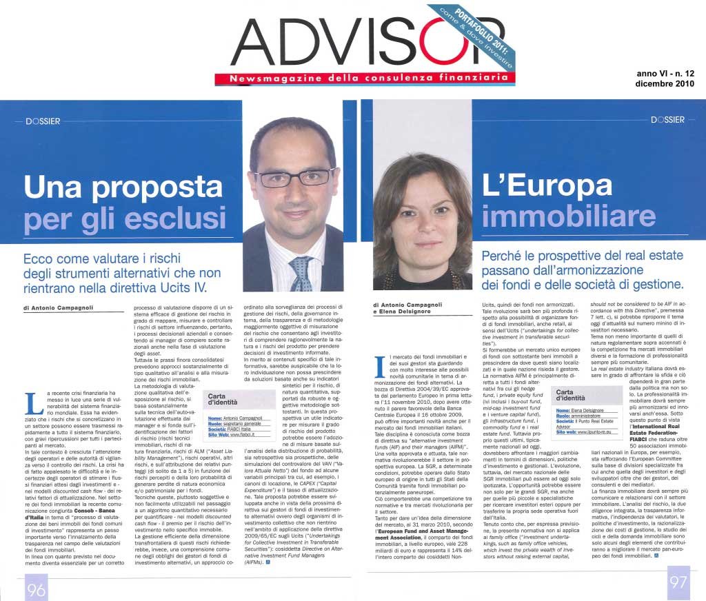 Advisor - Newsmagazine della consulenza finanziaria