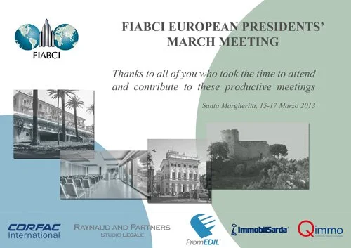 IL PUNTO Real Estate Advisor/CORFAC International ringraziano tutti coloro che hanno partecipato e contribuito a questi produttivi incontri.