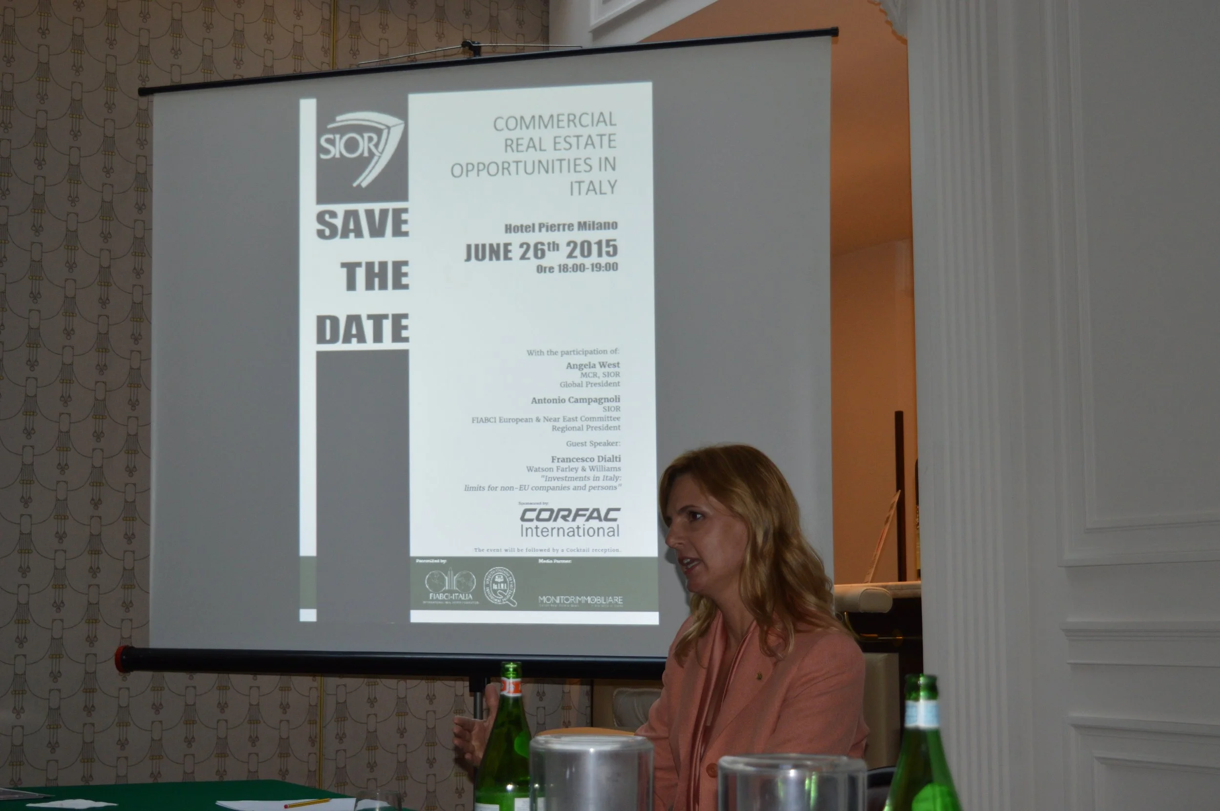 Grande successo l'evento con Angela West, Global President SIOR, sponsorizzato da CORFAC International