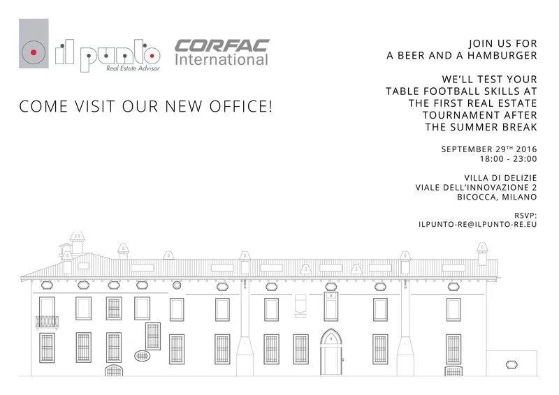 Nuova Sede per "IL PUNTO Real Estate Advisor - Corfac International". Inaugurazione il 29 Settembre