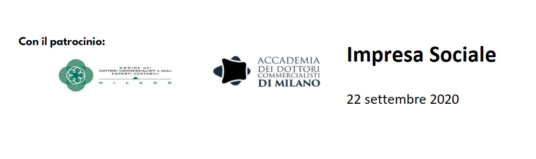 Evento "Impresa sociale" - 22 settembre 2020