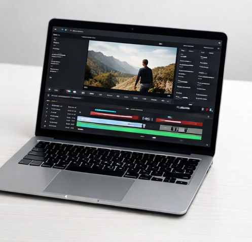 content creator editing video for social media, content creation for business marketing creative digital content for brand growth