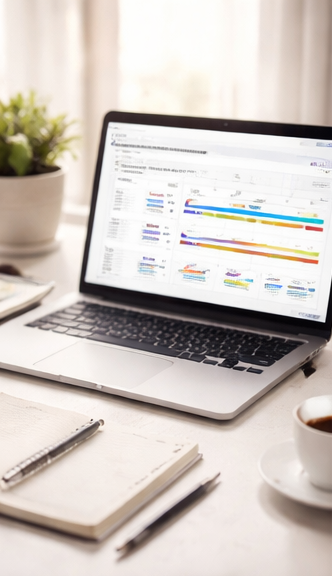 A laptop of a freelancer named Patricia Mupas Sibayan, who loves helping small business grow by building websites, managing projects, social media marketing and sales and finances through booking.