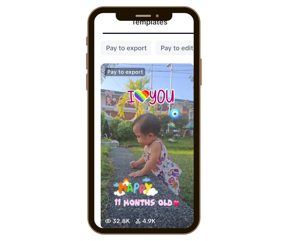 A viral Capcut template made by the Capcut Template Creator named Patricia Sibayan, a freelance video editor.