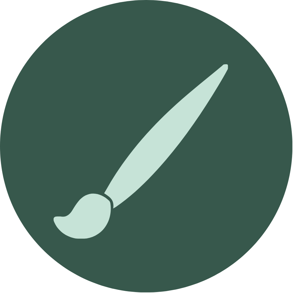 Icoon creativiteit — penseel.