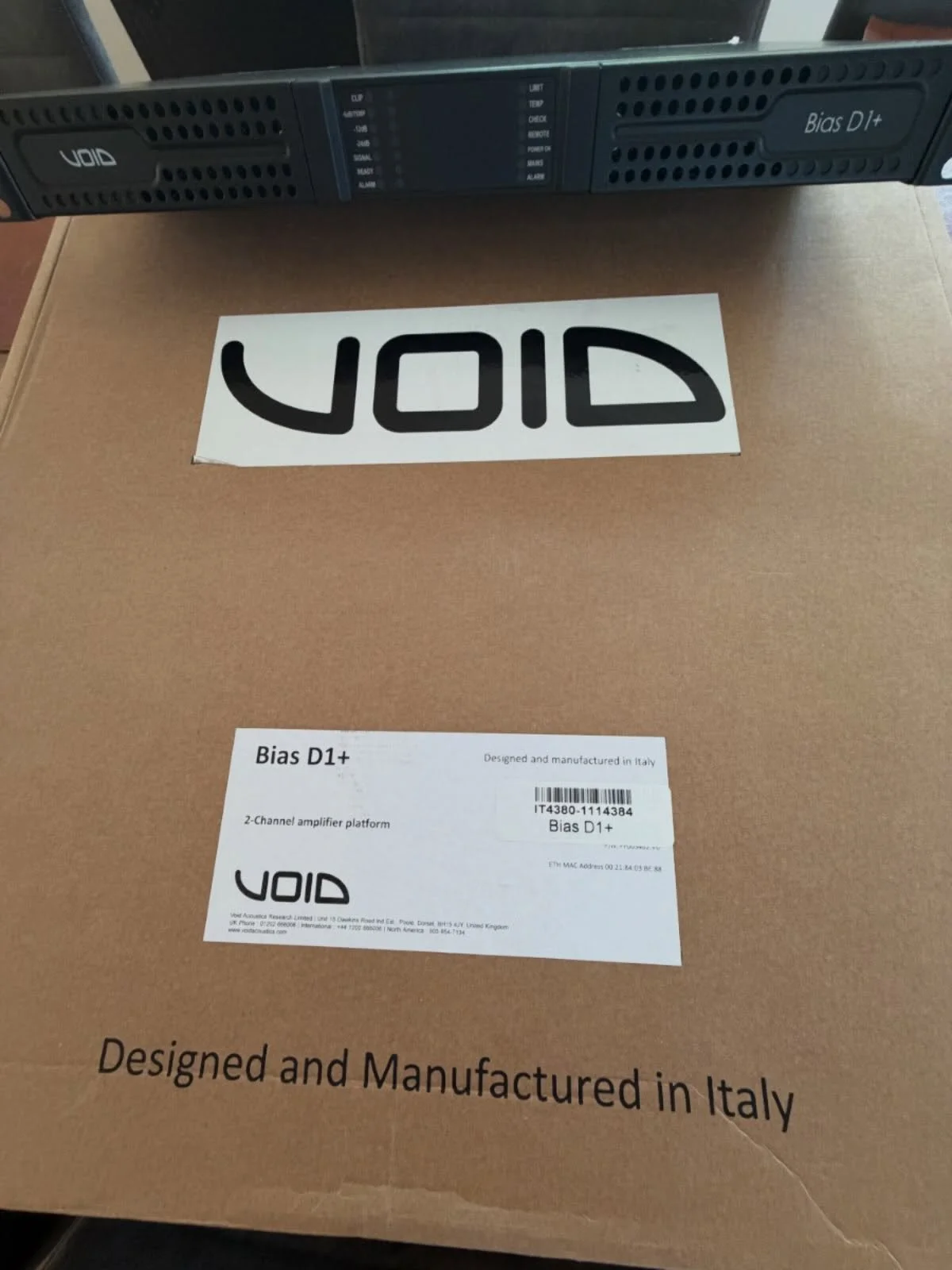 Not the strongest piece but D1+ will be perfect to run the monitors 2x ArcM-15! now we can have the Q2+ for trimotion and Q5 to run extra subs 🔊🔊🔊!! 
#voidacoustics #powersoft