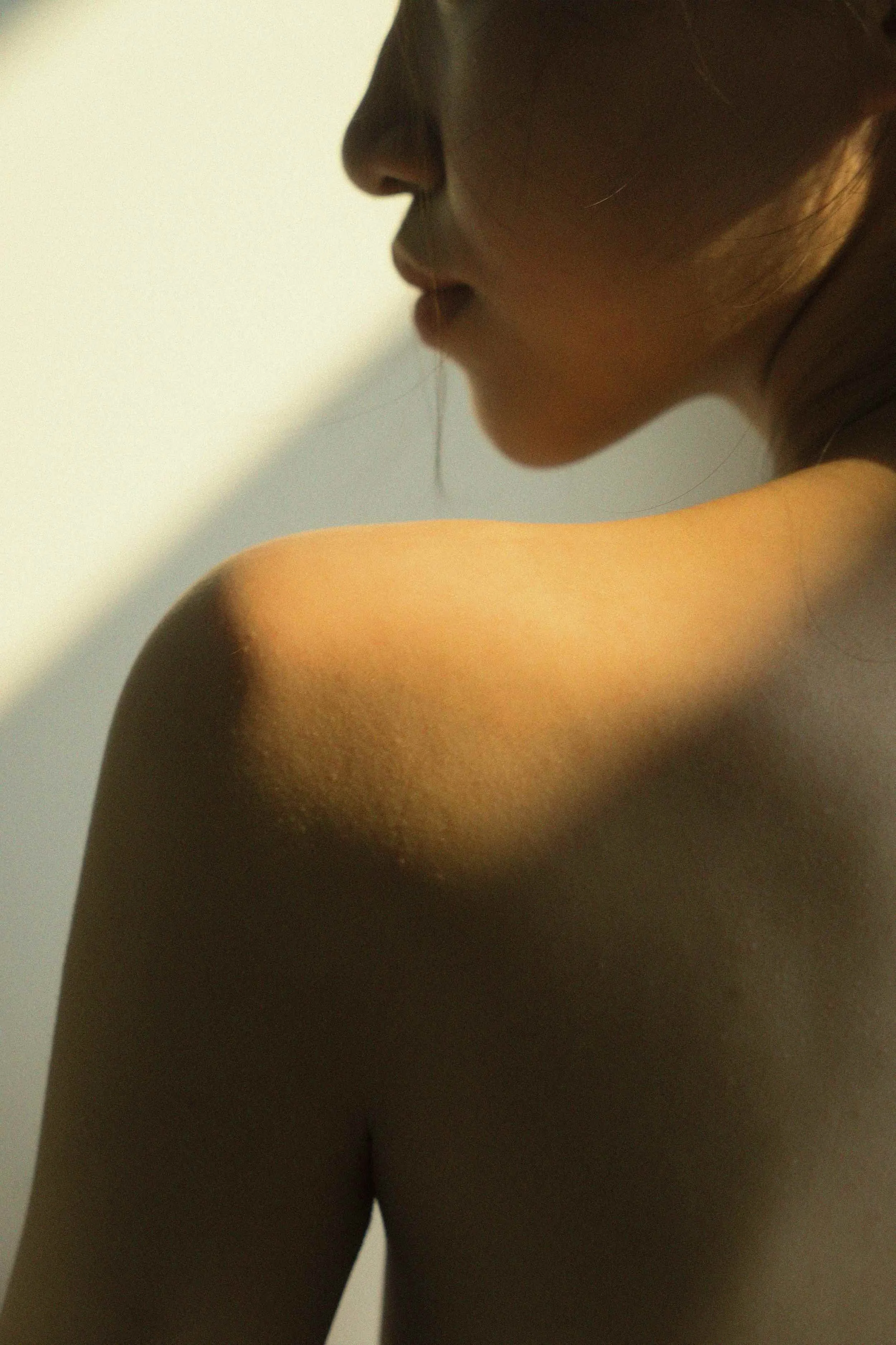 Woman's back and skin.