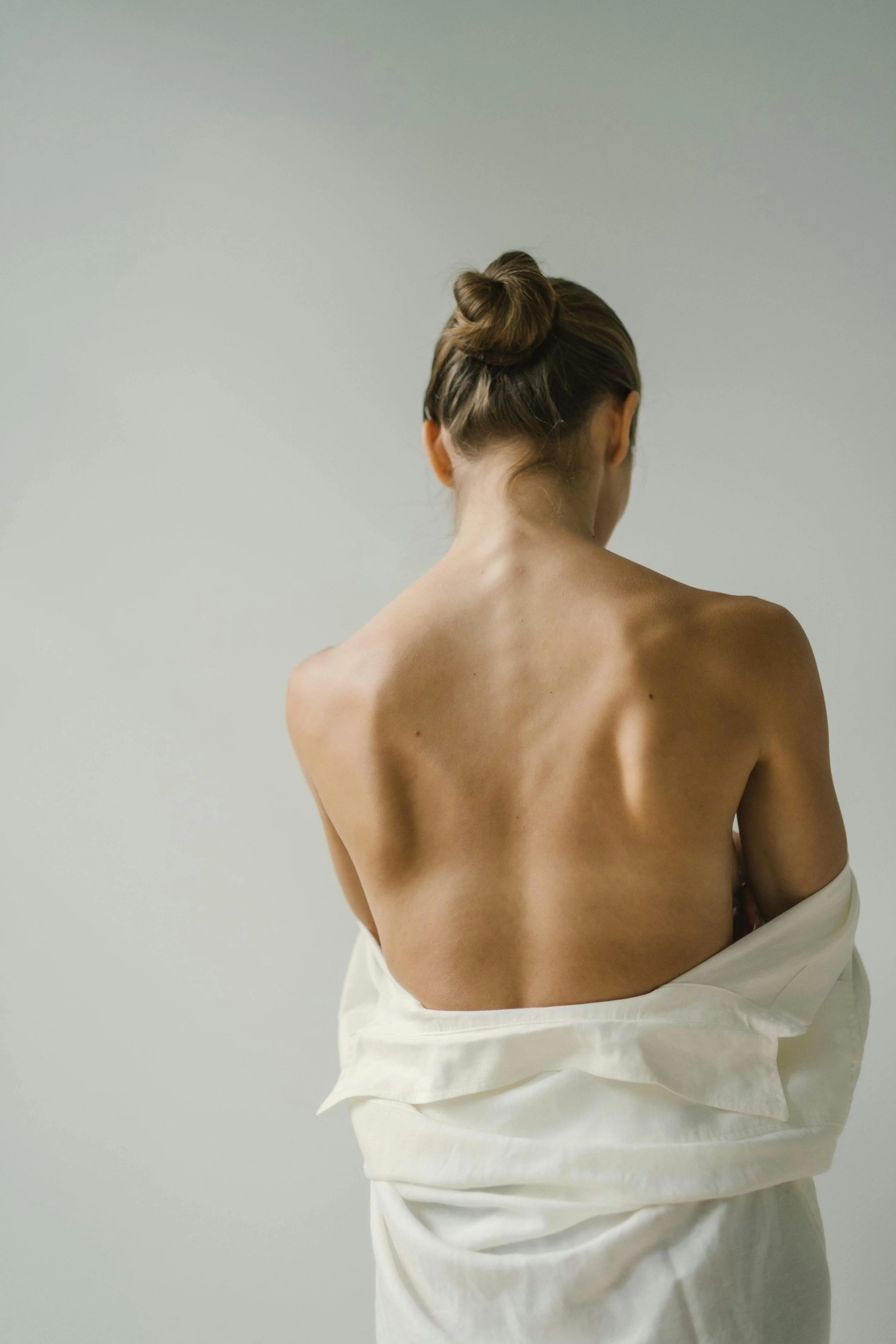 Woman's back.