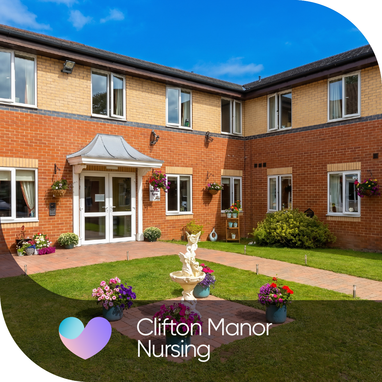 Exterior view of Clifton Manor Nursing home