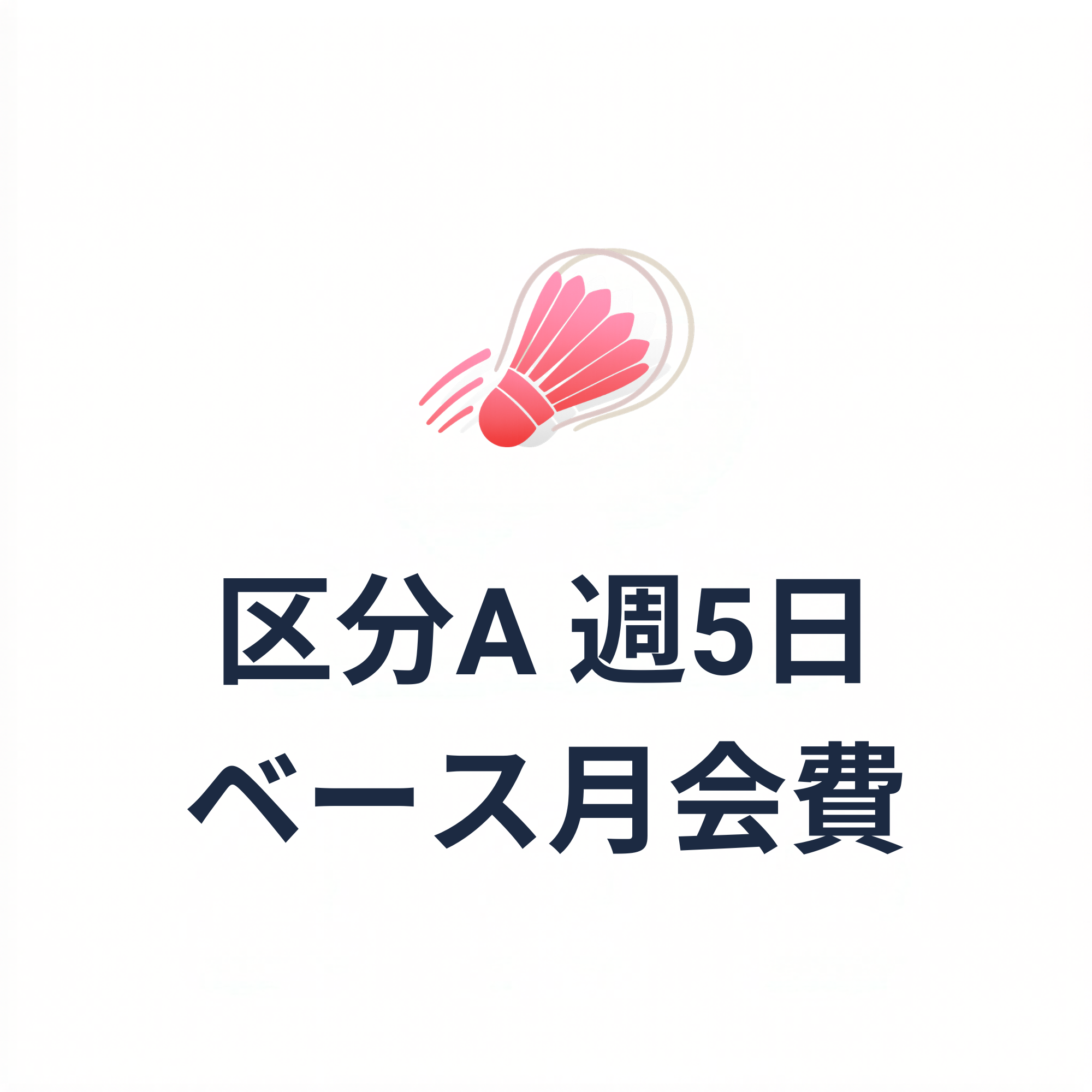区分A　ベース月会費  週5日