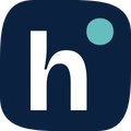 hartley AI advisory assistant icon — navy squircle with teal dot