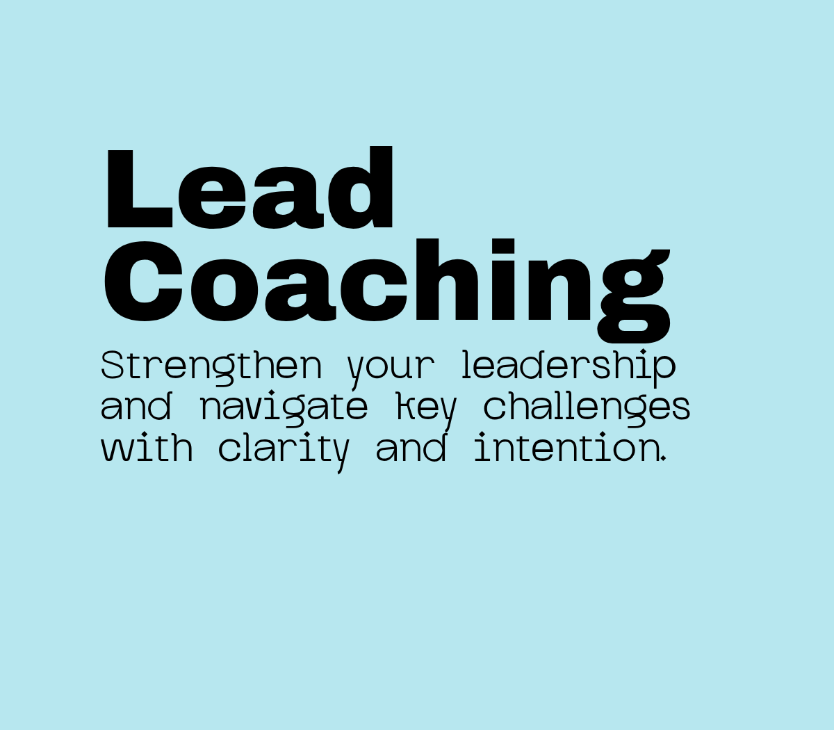 Lead Coaching