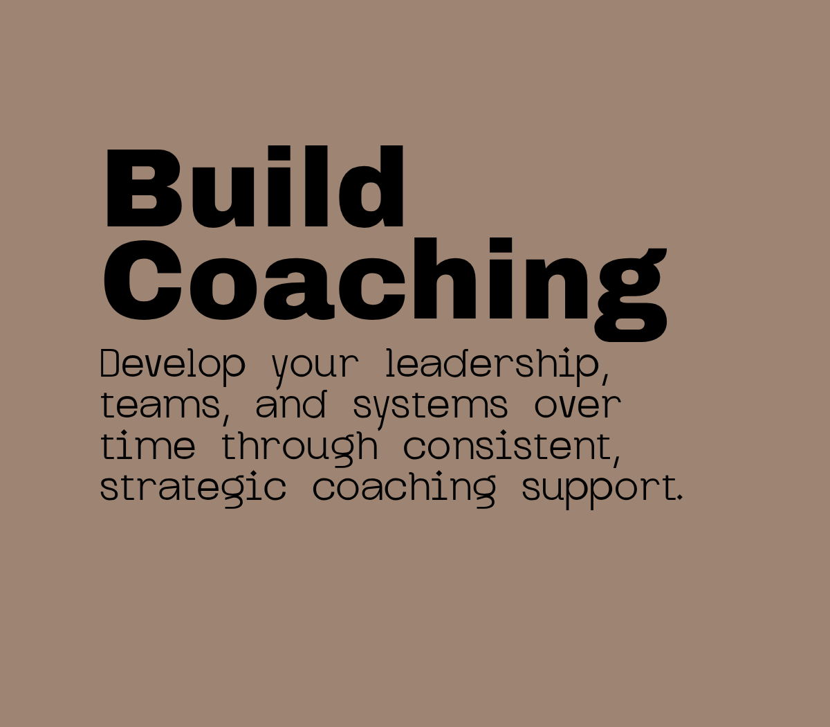 Build Coaching