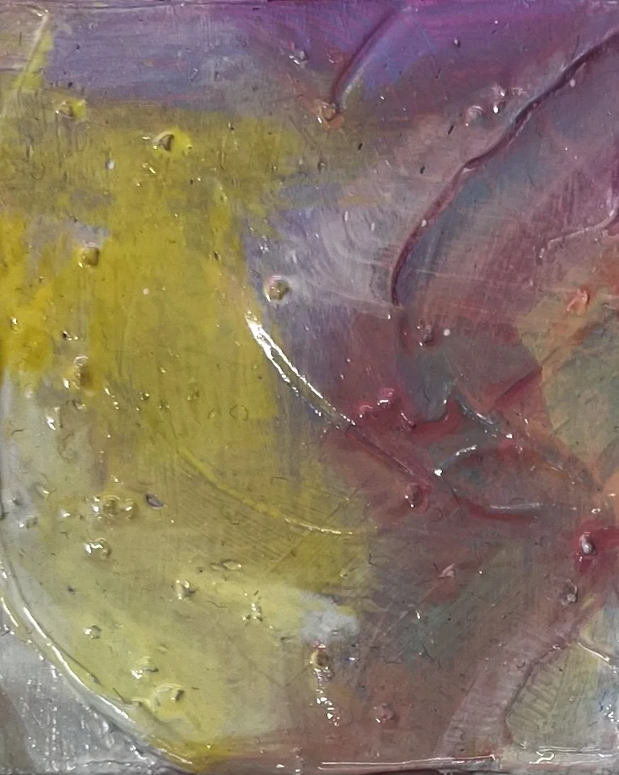 Endocrome close ups 9.1, 5x6cm, Mixed media on canvas, 2026