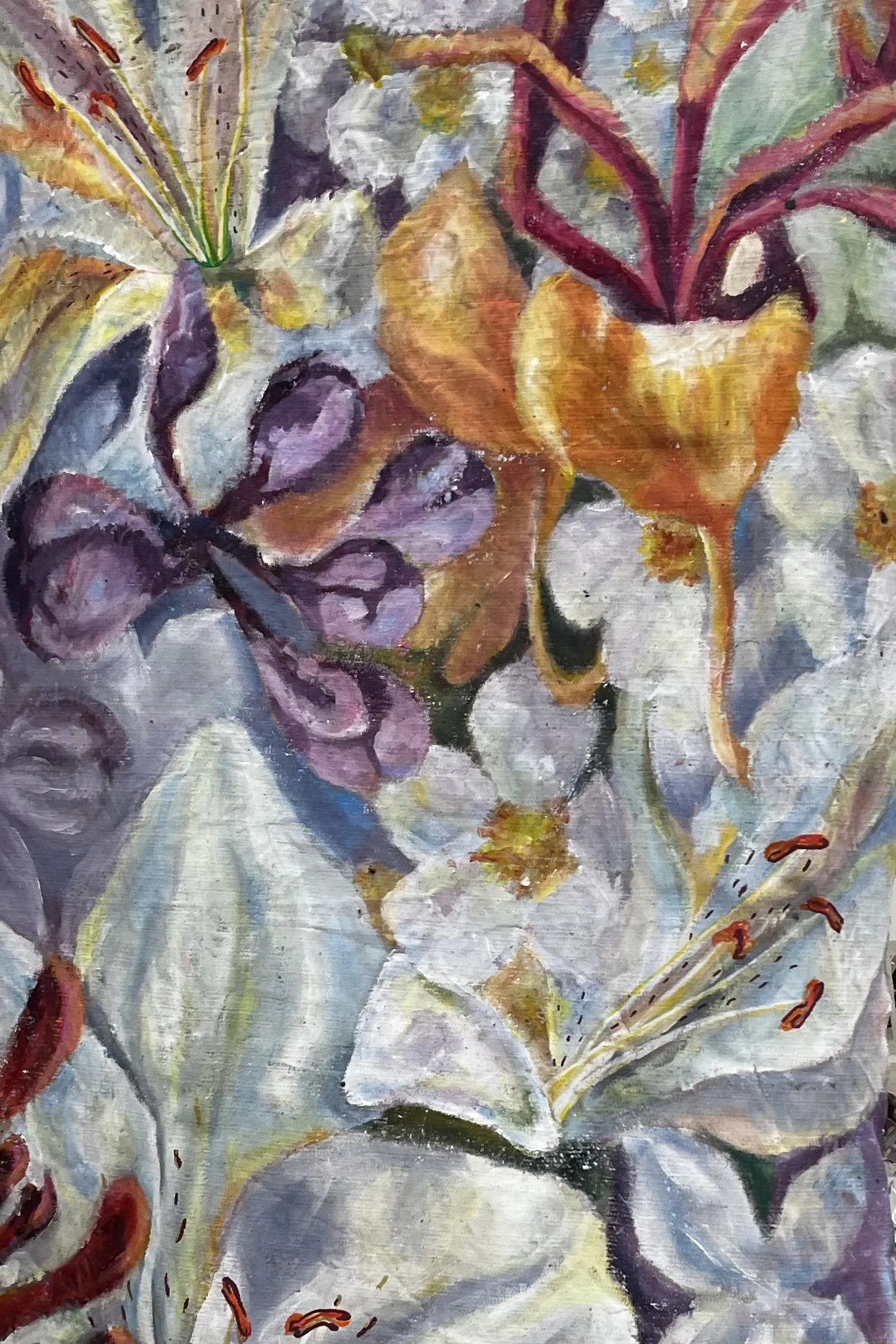 Purple Days, acrylic on canvas, 67 x 137cm, 2024