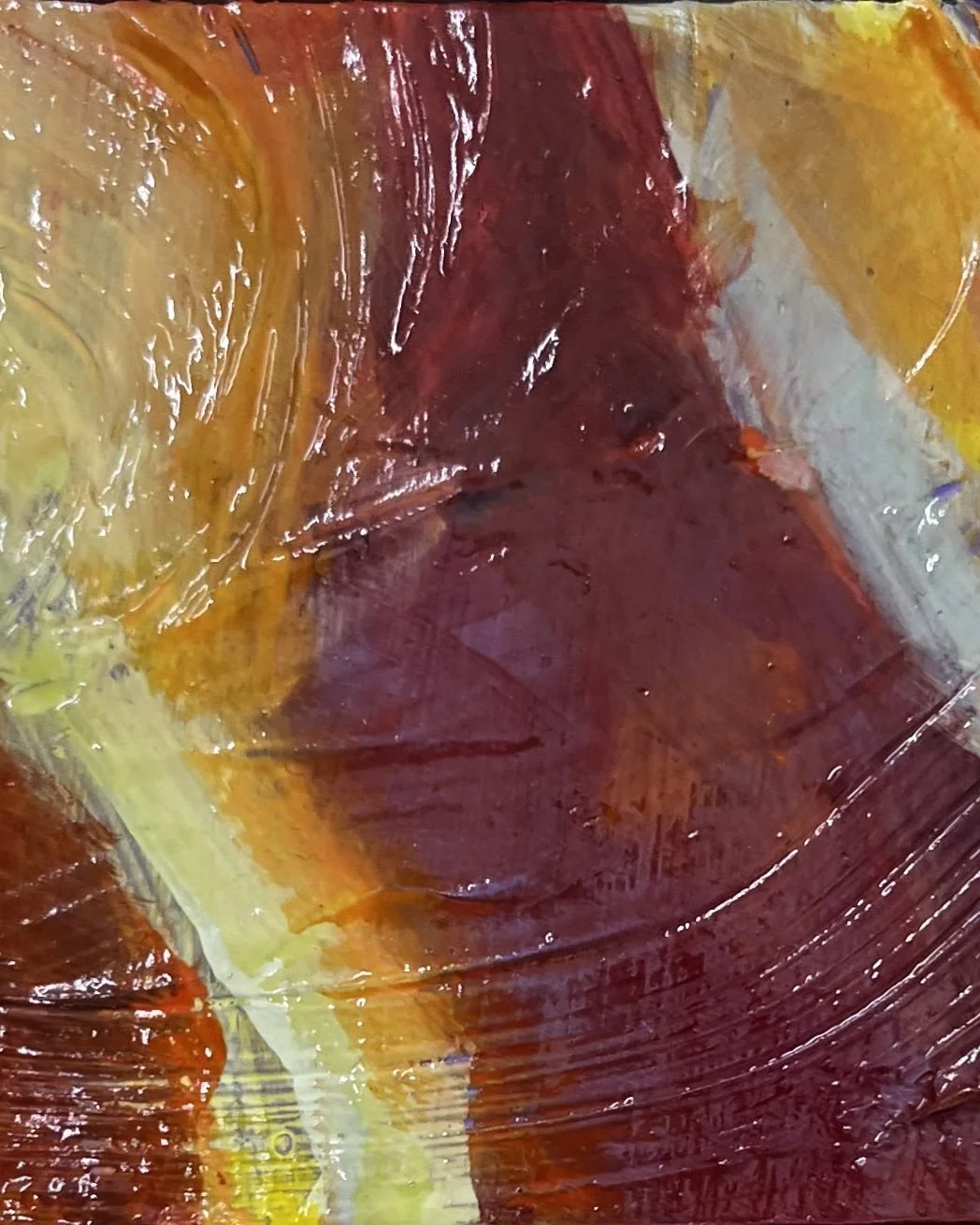 Endocrome close ups 2.1, 5x6cm, Mixed media on canvas, 2026