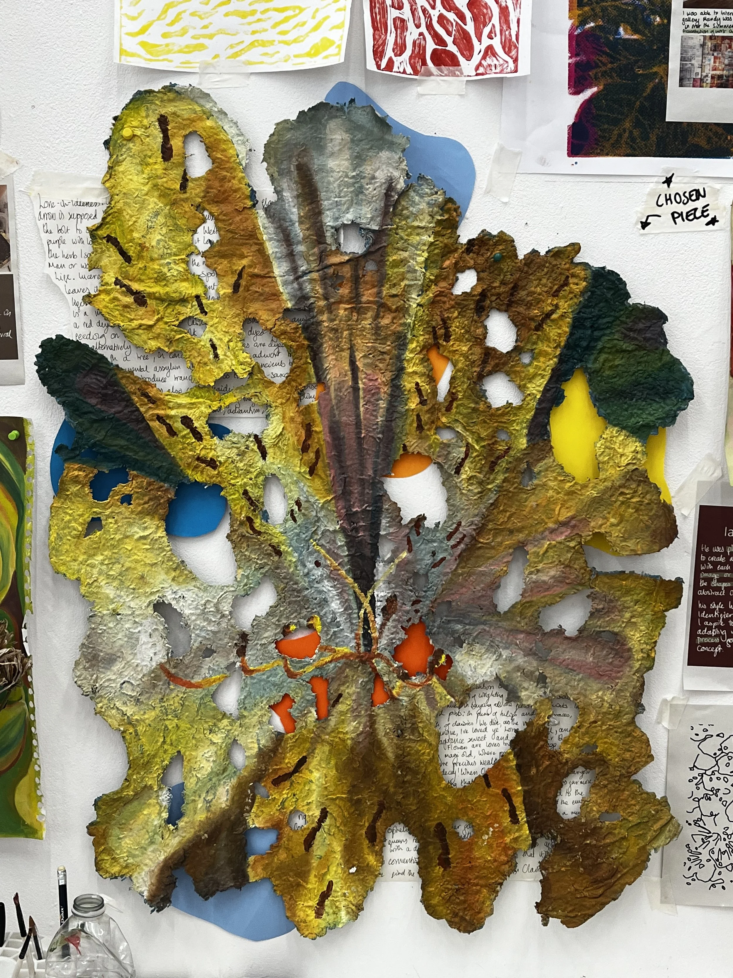 Paper Lillie, mixed media, 59 x 84cm, 2024
