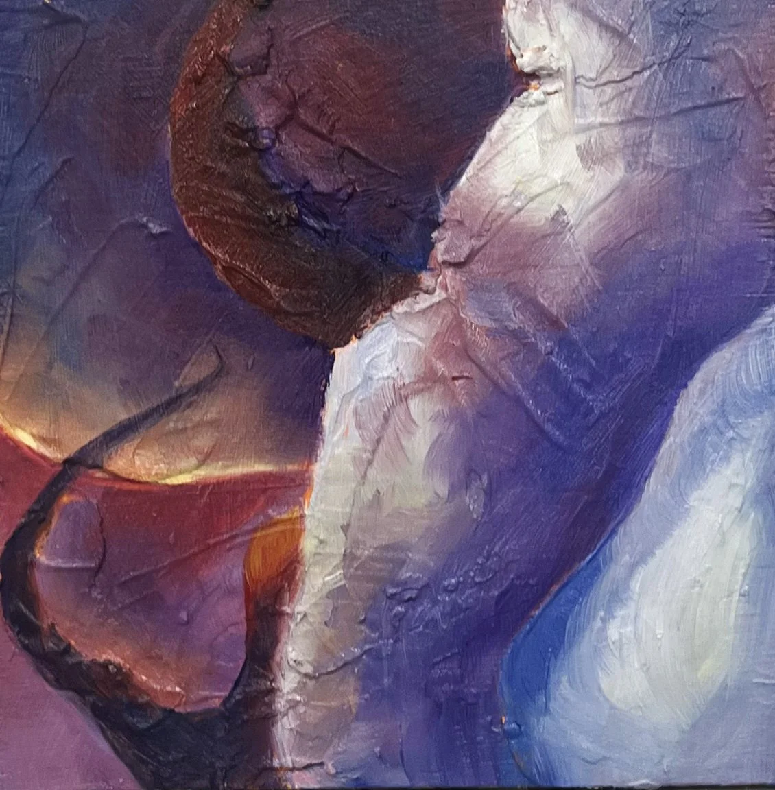 Purple Orchid, oil paint on canvas, 15 x 15cm, 2026