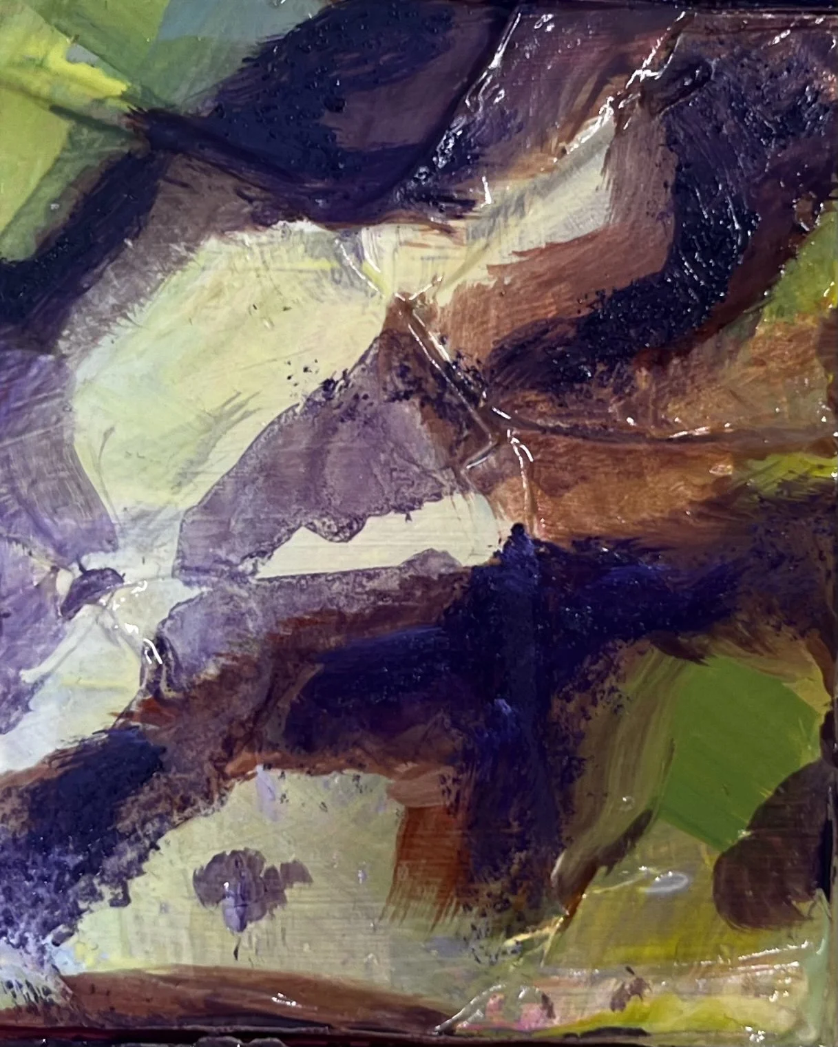 Endocrome close ups 1.1, 5x6cm, Mixed media on canvas, 2026