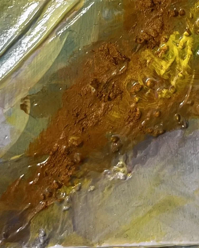 Endocrome close ups 7.1, 5x6cm, Mixed media on canvas, 2026