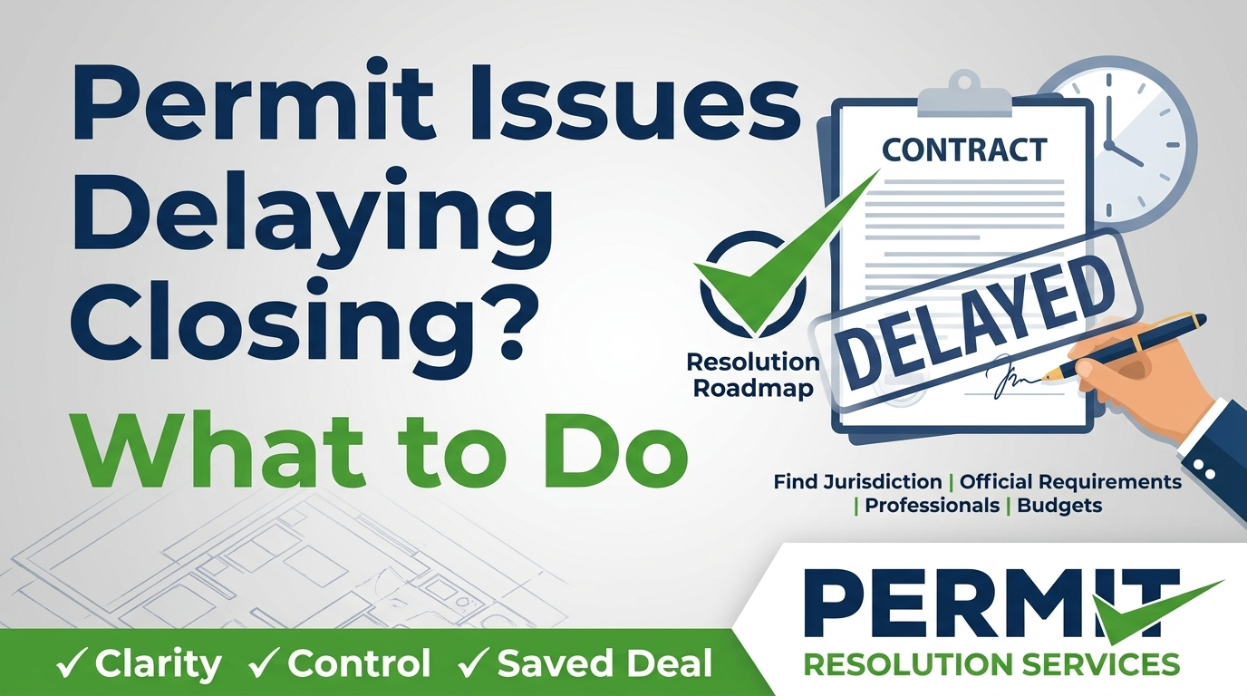 Permit Issues Delaying Closing? What to do.