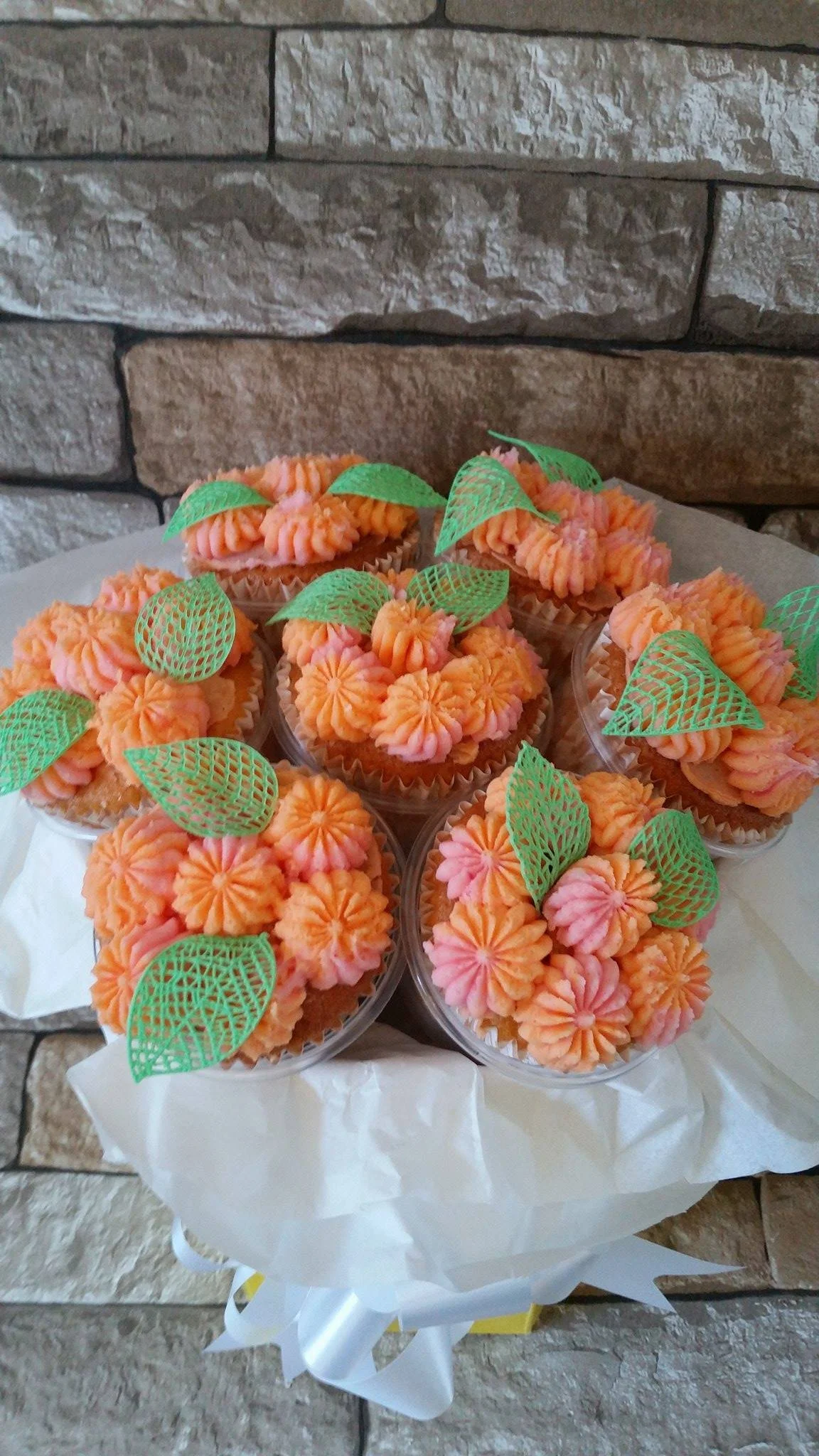 orange fruit basket flowers custom cupcakes Merely Jane's Cakes Margate
