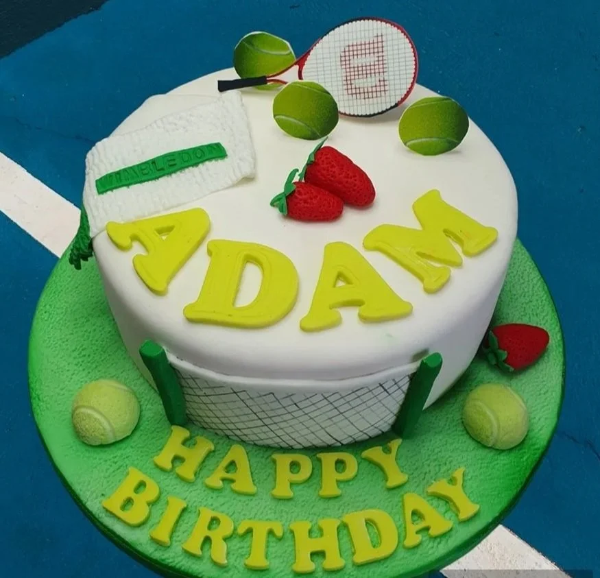 Wimbledon birthday cake Merely Janes Cakes
