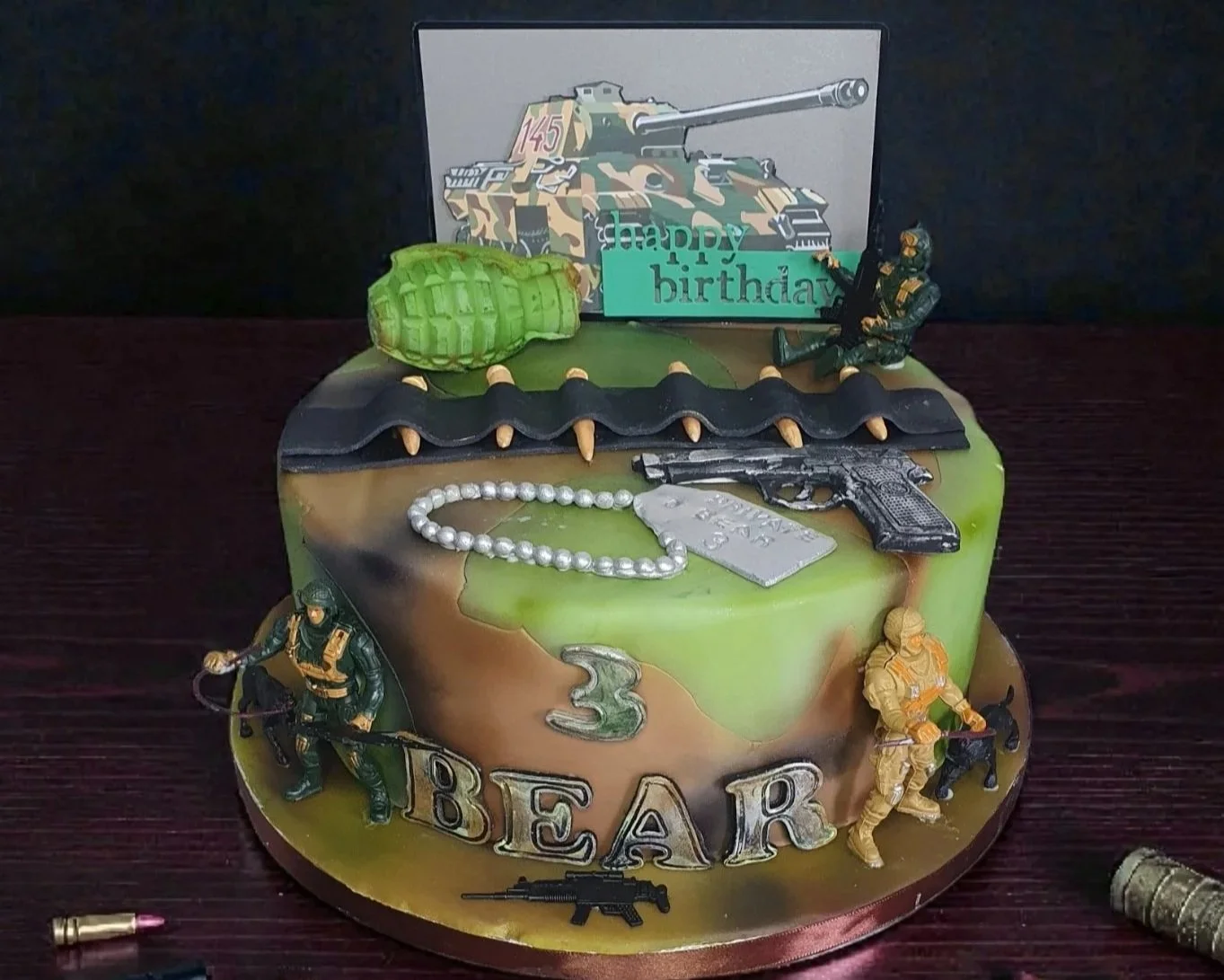 cammo birthday cake Merely Janes Cakes