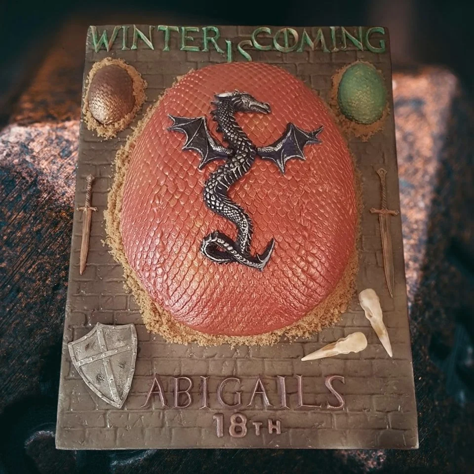 Game of Thrones custom made made birthday cake Merely Janes Cakes Margate