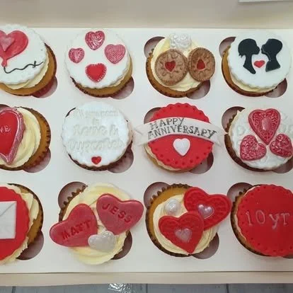 anniversary custom cupcakes Merely Jane's Cakes Margate