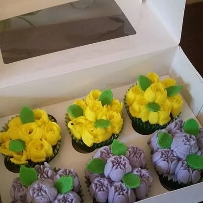 Flower spring celebration custom cupcakes Merely Jane's Cakes Margate