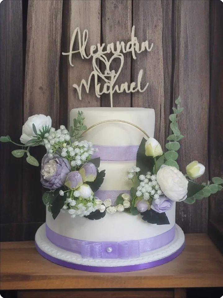 Two tier custom wedding cake merely janes cakes