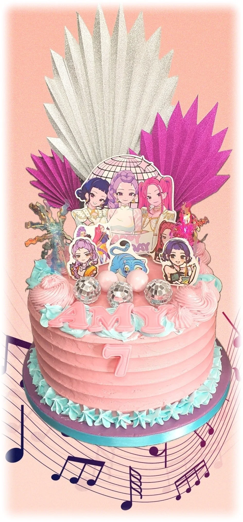 KPop Demon Hunters children custom birthday cake Merely Janes Cakes Margate