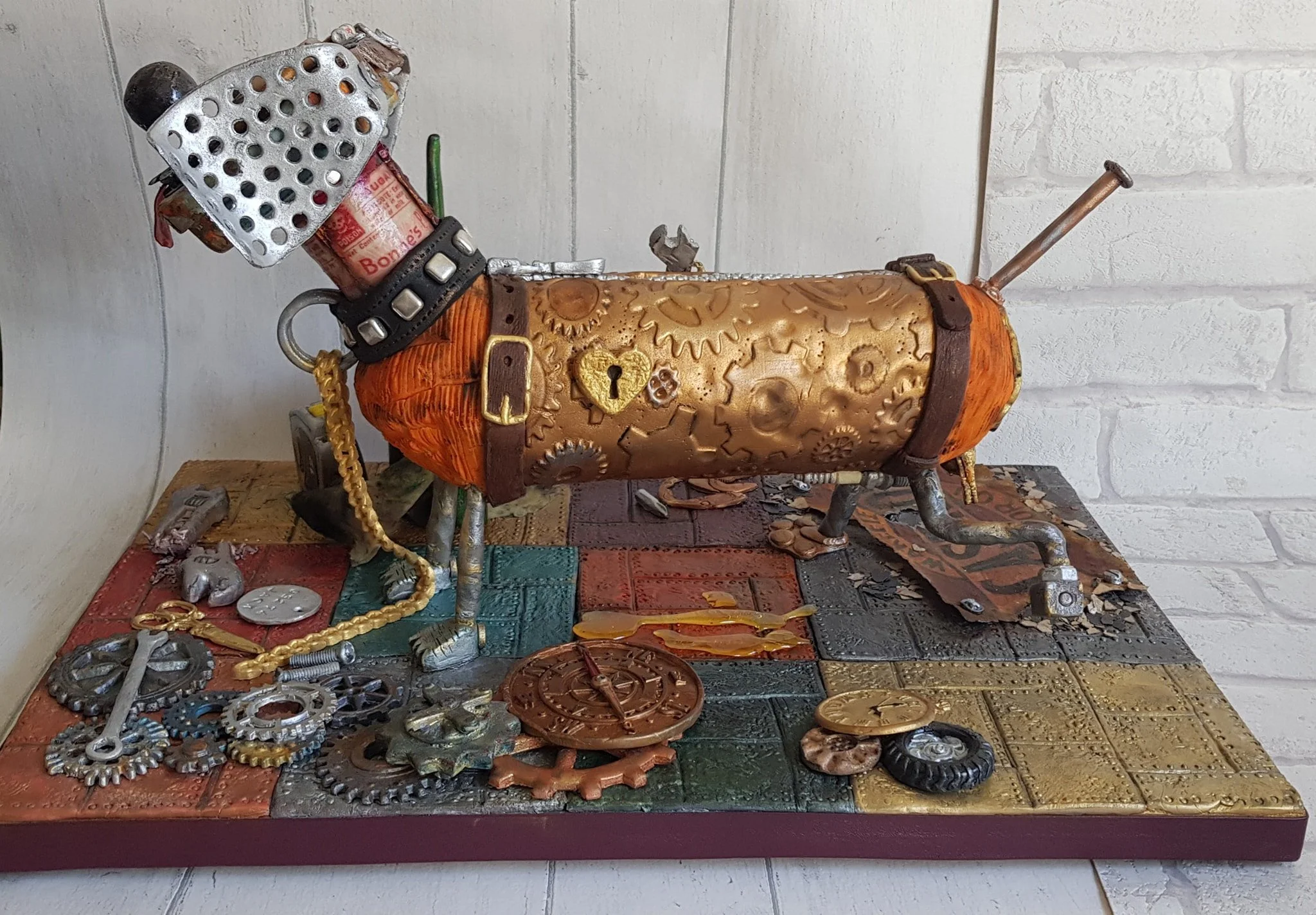 steampunk dog custom cake merely jane's cakes