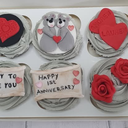 Valentine's custom cupcakes Merely Jane's Cakes Margate