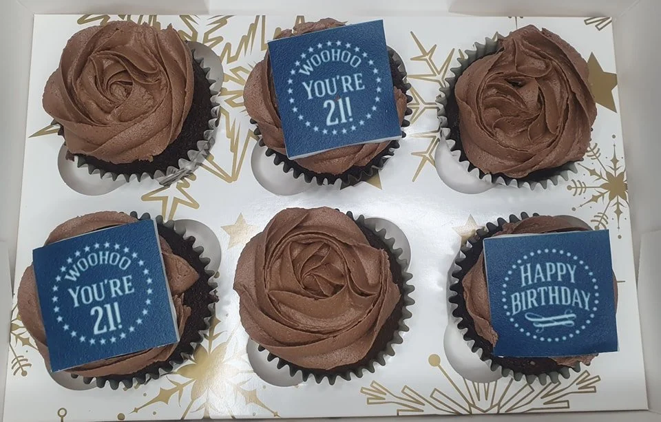 21st birthday custom cupcakes Merely Jane's Cakes Margate