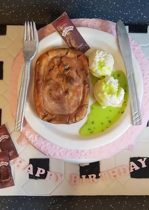pie and mash east london custom cake merely jane's cakes
