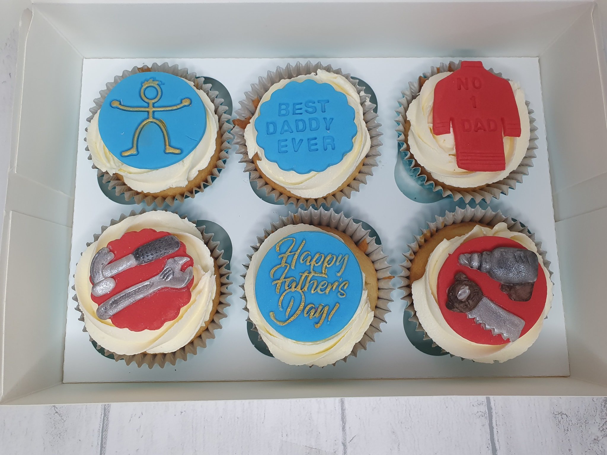 Happy fathers day custom cupcakes Merely Jane's Cakes Margate