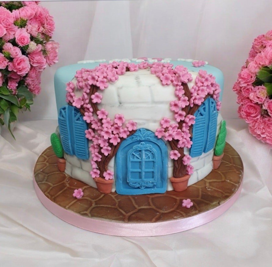 Mama Mia custom hand decorated birthday cake Merely Janes Cakes