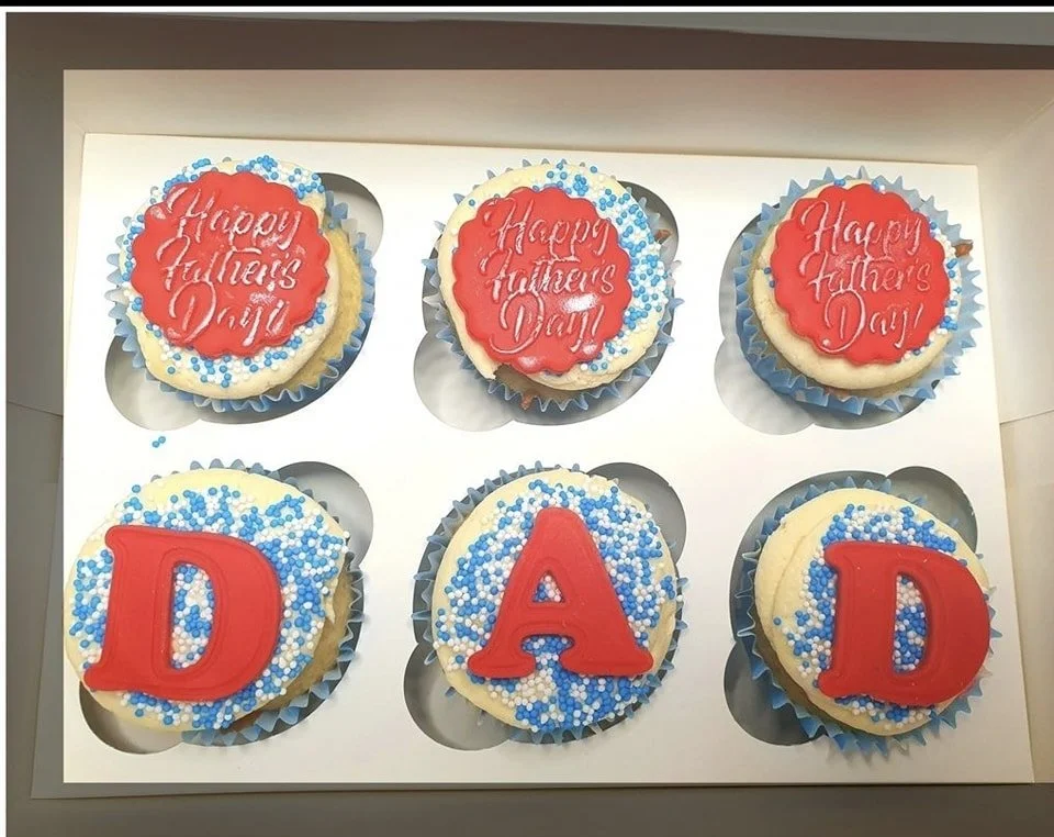 Happy birthday dad custom cupcakes Merely Jane's Cakes Margate